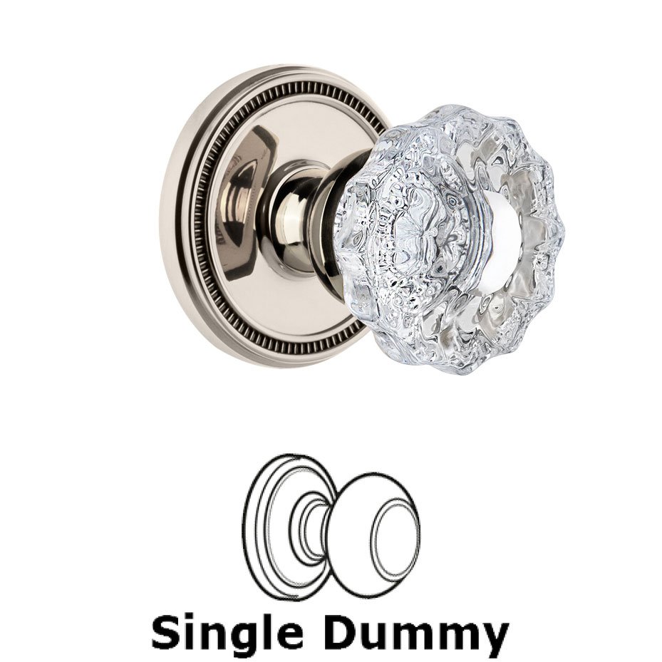 Soleil Rosette Dummy with Versailles Crystal Knob in Polished Nickel