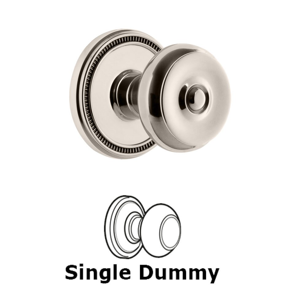 Soleil Rosette Dummy with Bouton Knob in Polished Nickel