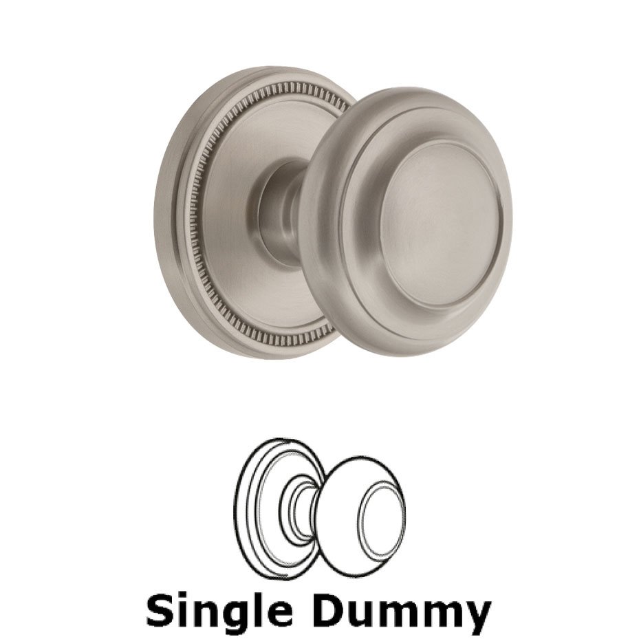 Soleil Rosette Dummy with Circulaire Knob in Satin Nickel