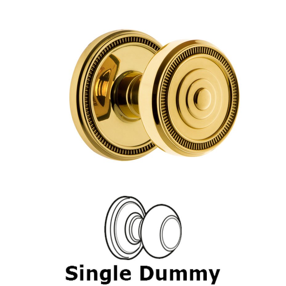 Soleil Rosette Dummy with Soleil Knob in Polished Brass