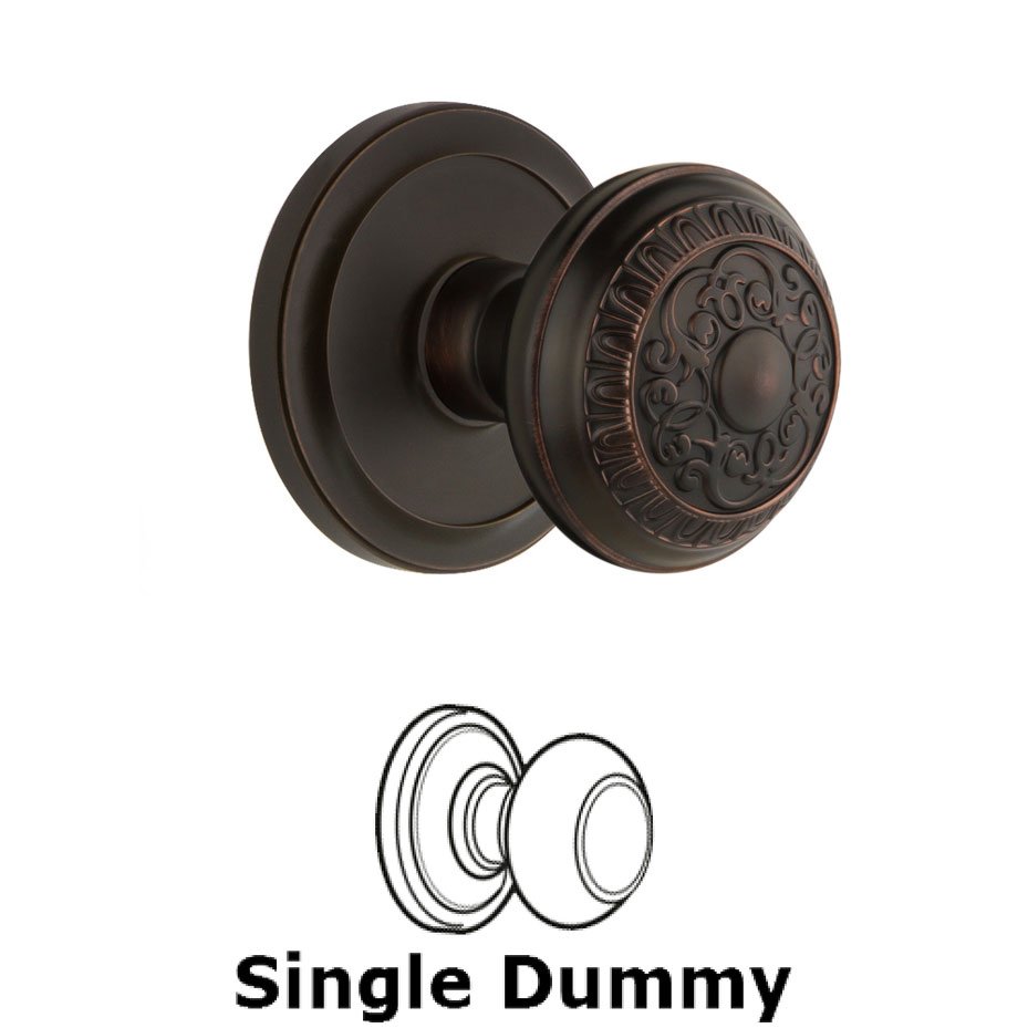 Grandeur Circulaire Rosette Dummy with Windsor Knob in Timeless Bronze