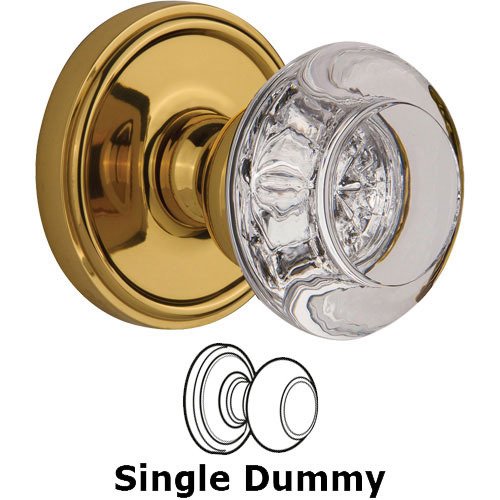 Dummy - Georgetown with Bordeaux Crystal Knob in Polished Brass