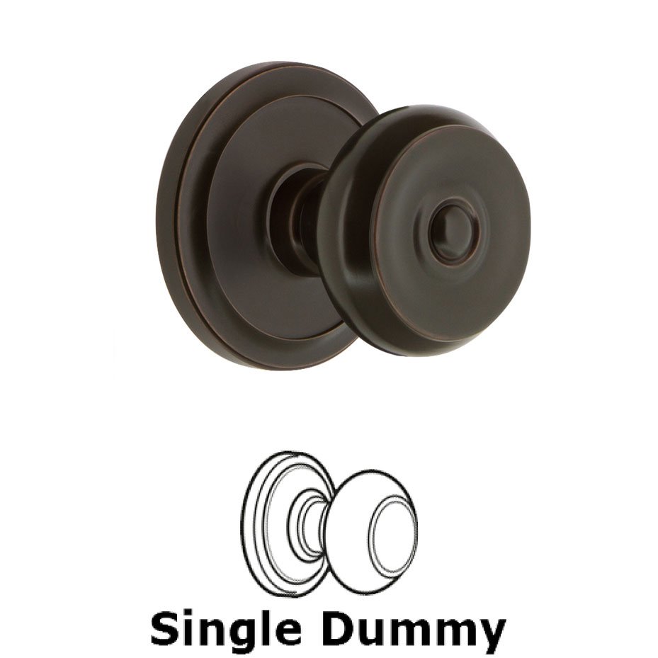 Grandeur Circulaire Rosette Dummy with Bouton Knob in Timeless Bronze