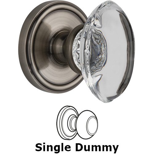 Dummy - Georgetown with Provence Crystal Knob in Antique Pewter