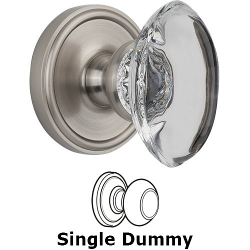 Dummy - Georgetown with Provence Crystal Knob in Satin Nickel