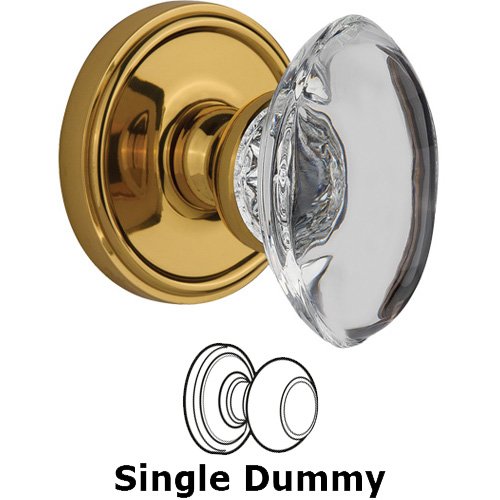 Dummy - Georgetown with Provence Crystal Knob in Lifetime Brass