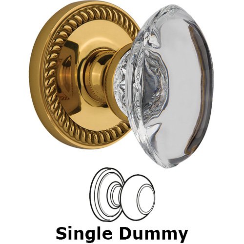 Dummy - Newport with Provence Crystal Knob in Polished Brass