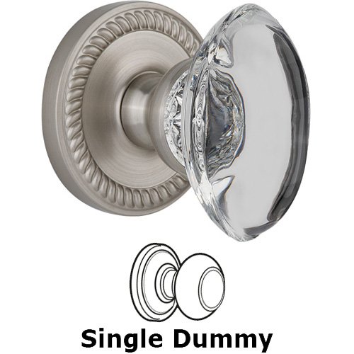 Dummy - Newport with Provence Crystal Knob in Satin Nickel