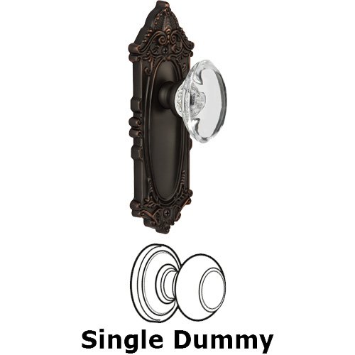 Dummy - Grande Victorian Plate with Provence Crystal Knob in Timeless Bronze