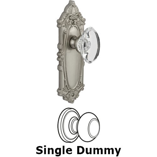 Dummy - Grande Victorian Plate with Provence Crystal Knob in Satin Nickel