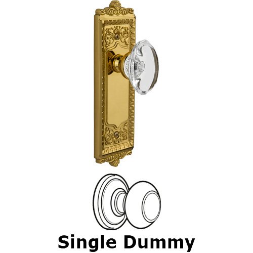 Dummy - Windsor Plate with Provence Crystal Knob in Lifetime Brass