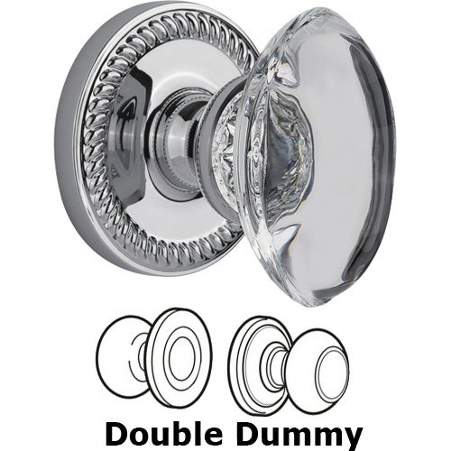 Double Dummy - Newport with Provence Crystal Knob in Bright Chrome