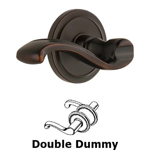 Double Dummy Circulaire Rosette with Portofino Left Handed Lever in Timeless Bronze