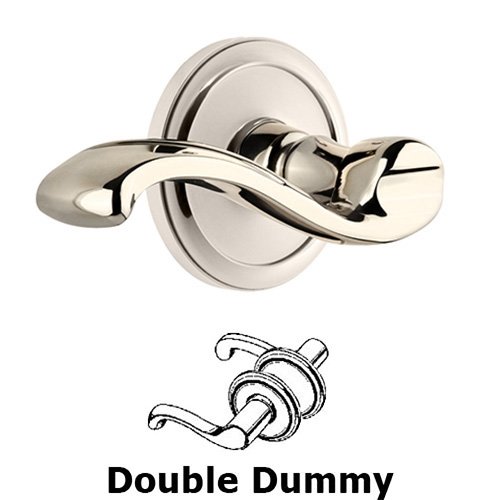 Double Dummy Circulaire Rosette with Portofino Right Handed Lever in Polished Nickel