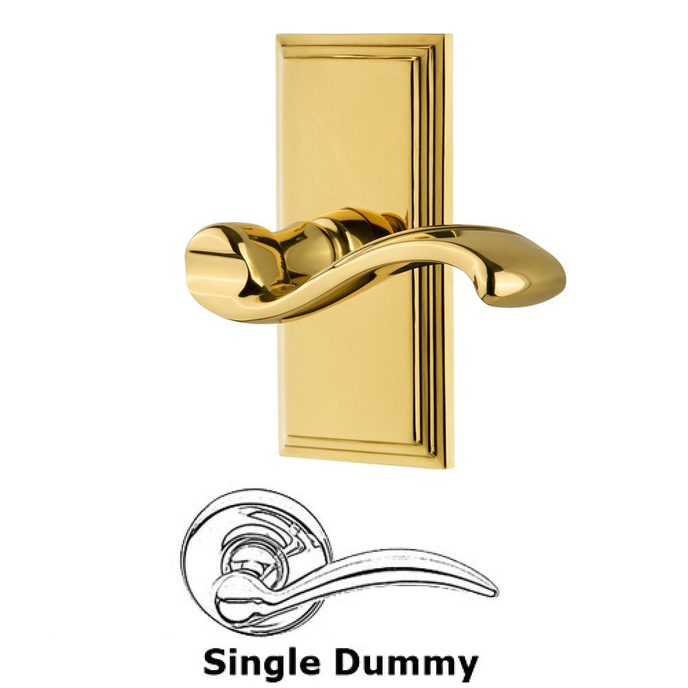 Single Dummy Carre Plate with Portofino Left Handed Lever in Lifetime Brass