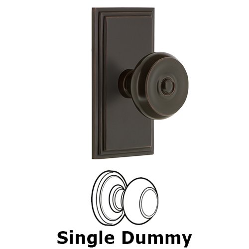 Grandeur Carre Plate Dummy with Bouton Knob in Timeless Bronze