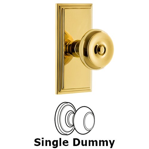 Grandeur Carre Plate Dummy with Bouton Knob in Lifetime Brass