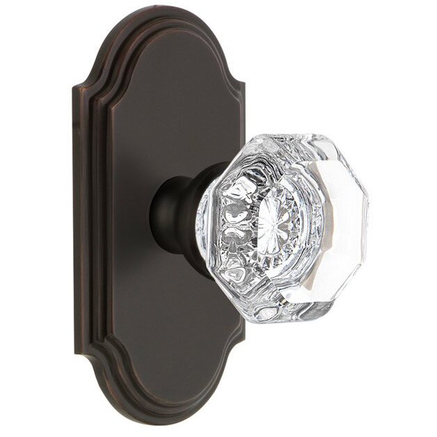 Grandeur Arc Plate Dummy with Chambord Crystal Knob in Timeless Bronze