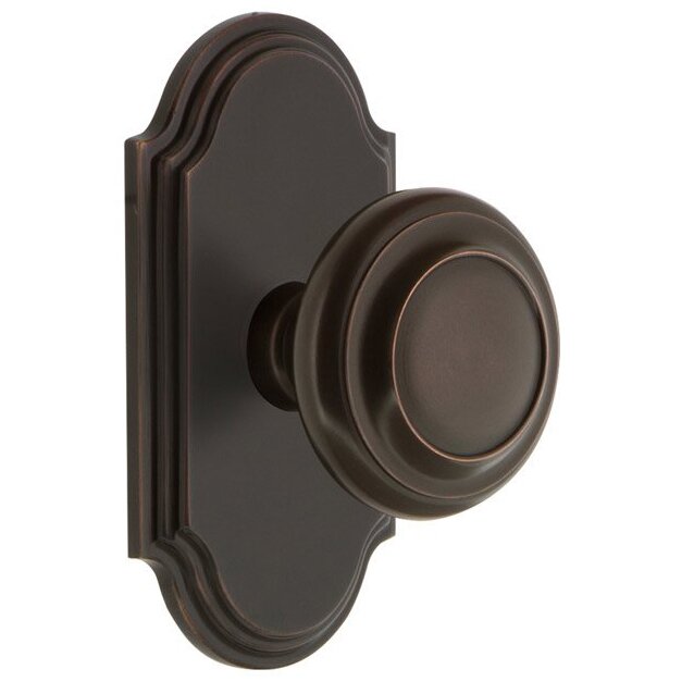 Grandeur Arc Plate Dummy with Circulaire Knob in Timeless Bronze