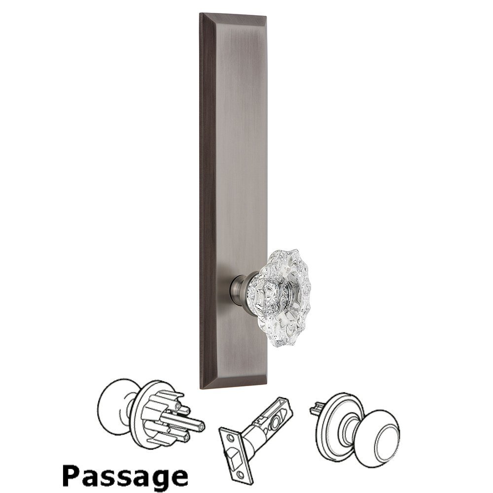 Passage Fifth Avenue Tall with Biarritz Knob in Antique Pewter