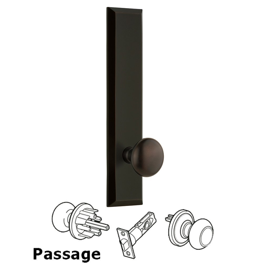 Passage Fifth Avenue Tall with Knob in Timeless Bronze