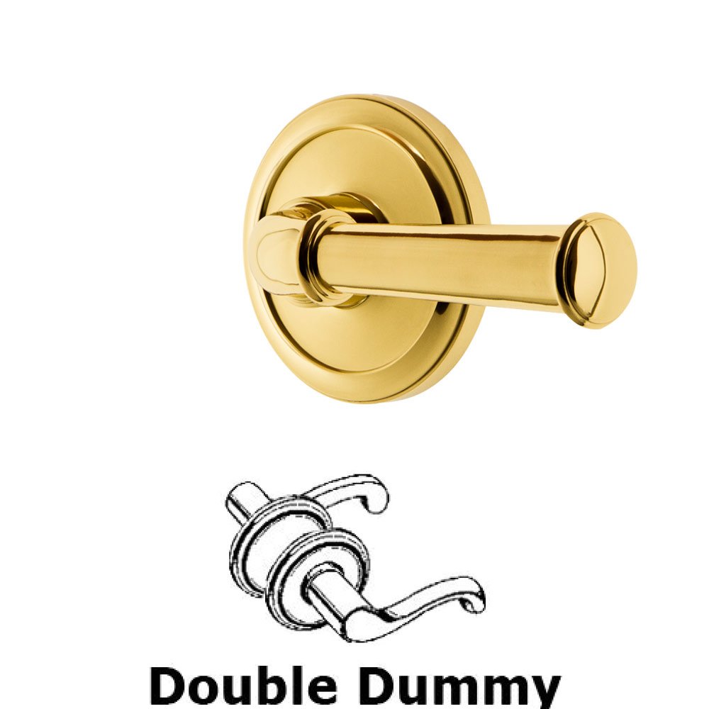 Double Dummy Circulaire Rosette with Georgetown Right Handed Lever in Lifetime Brass
