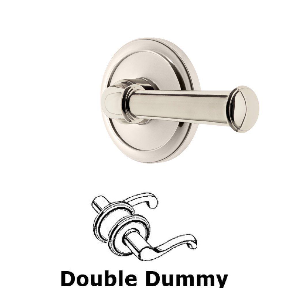 Double Dummy Circulaire Rosette with Georgetown Left Handed Lever in Polished Nickel
