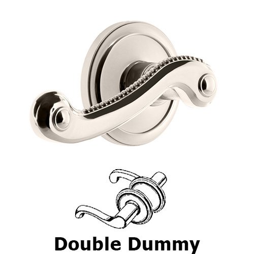 Double Dummy Circulaire Rosette with Newport Right Handed Lever in Polished Nickel