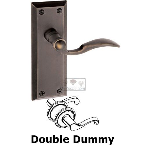 Double Dummy Fifth Avenue Plate with Bellagio Left Handed Lever in Timeless Bronze