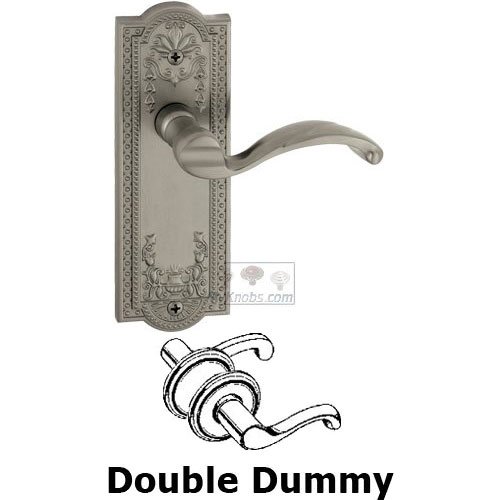 Double Dummy Parthenon Plate with Portofino Right Handed Lever in Satin Nickel
