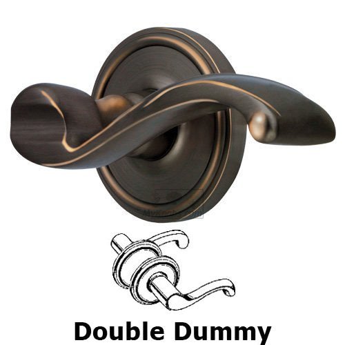Double Dummy Georgetown Rosette with Portofino Left Handed Lever in Timeless Bronze