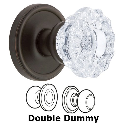 Double Dummy Knob - Georgetown Rosette with Versailles Door Knob in Timeless Bronze