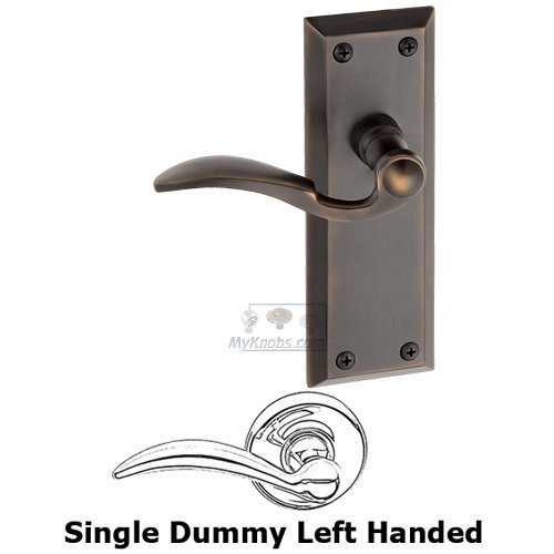 Single Dummy Fifth Avenue Plate with Bellagio Left Handed Lever in Timeless Bronze