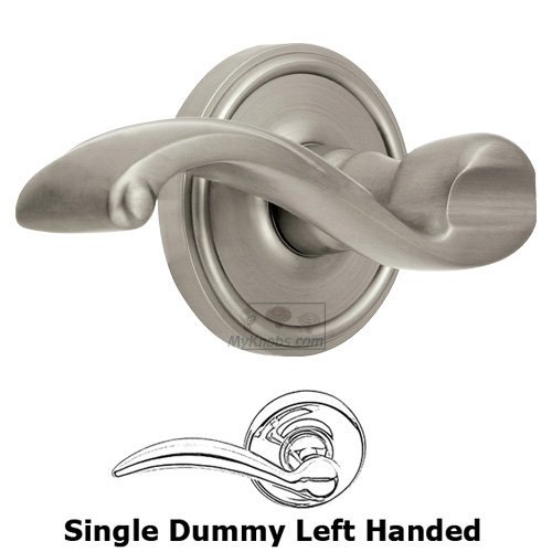 Single Dummy Georgetown Rosette with Portofino Left Handed Lever in Satin Nickel