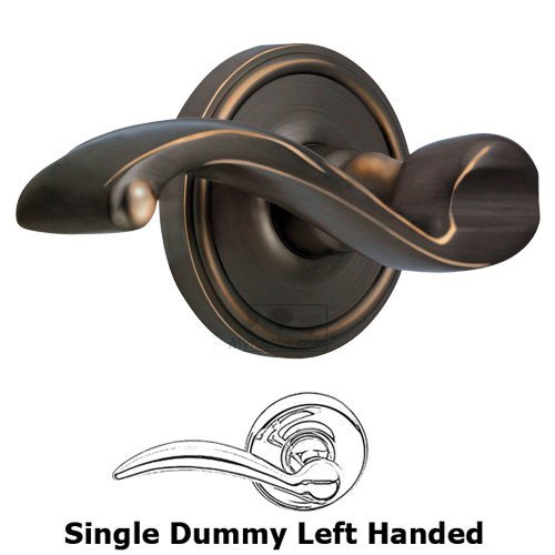 Single Dummy Georgetown Rosette with Portofino Left Handed Lever in Timeless Bronze