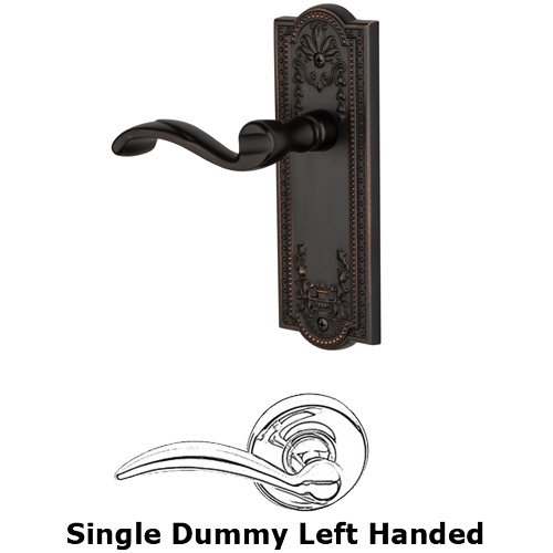 Single Dummy Parthenon Plate with Portofino Left Handed Lever in Timeless Bronze