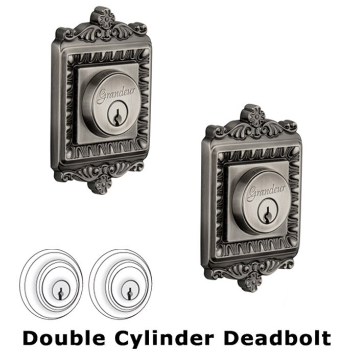 Double Deadlock - Windsor Deadbolt in Antique Pewter