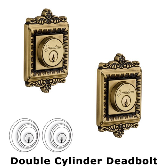 Double Deadlock - Windsor Deadbolt in Vintage Brass