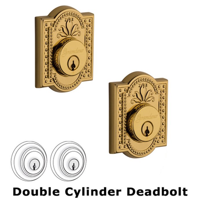 Double Deadlock - Parthenon Deadbolt in Lifetime Brass
