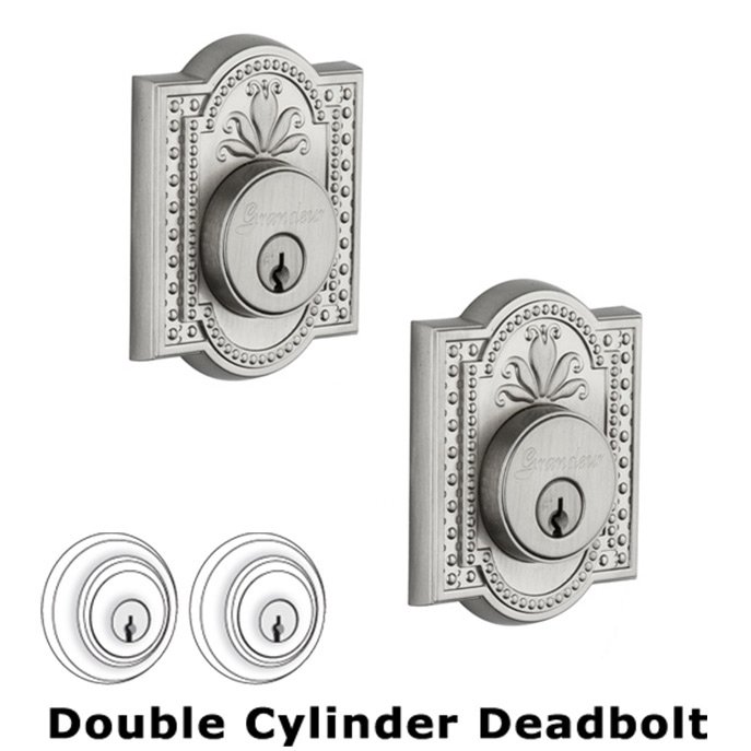 Double Deadlock - Parthenon Deadbolt in Satin Nickel