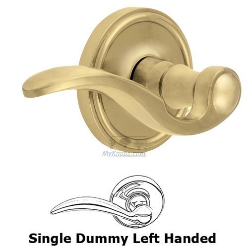 Single Dummy Georgetown Rosette with Bellagio Left Handed Lever in Lifetime Brass