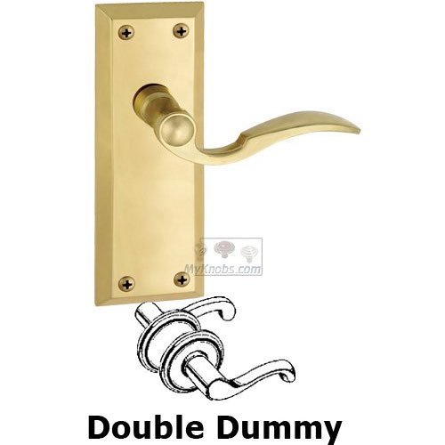 Double Dummy Fifth Avenue Plate with Bellagio Left Handed Lever in Lifetime Brass