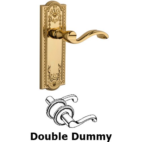 Double Dummy Parthenon Plate with Portofino Right Handed Lever in Lifetime Brass