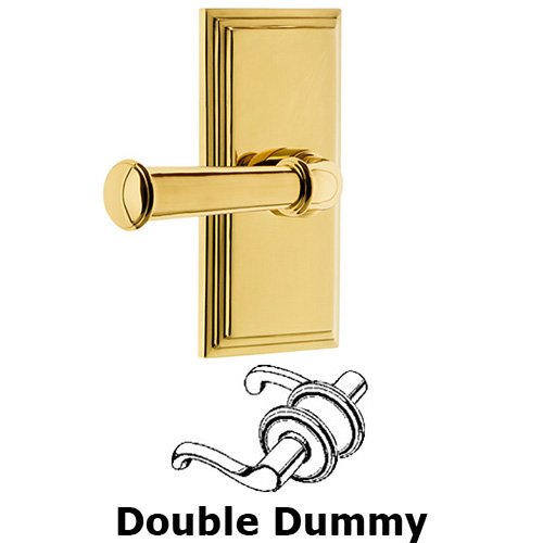 Double Dummy Carre Plate with Georgetown Lever in Lifetime Brass