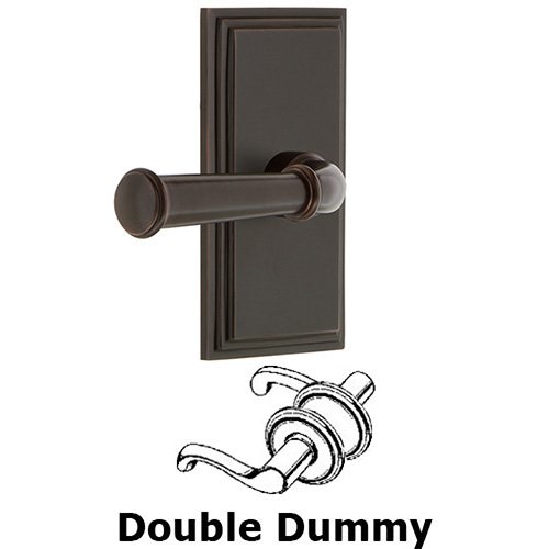 Double Dummy Carre Plate with Georgetown Lever in Timeless Bronze