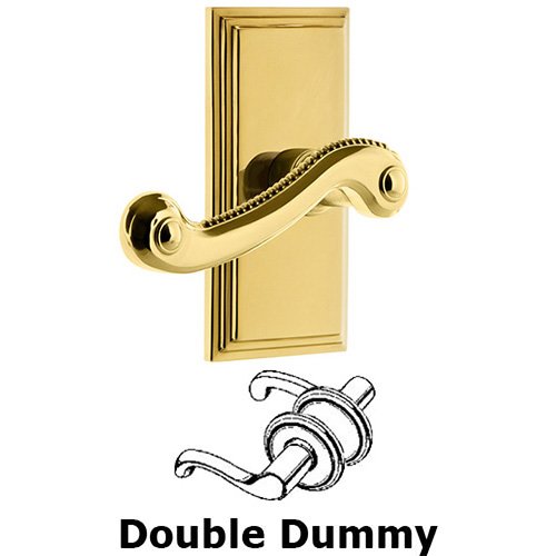 Double Dummy Carre Plate with Newport Left Handed Lever in Lifetime Brass