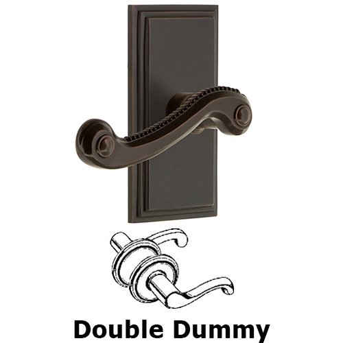 Double Dummy Carre Plate with Newport Left Handed Lever in Timeless Bronze