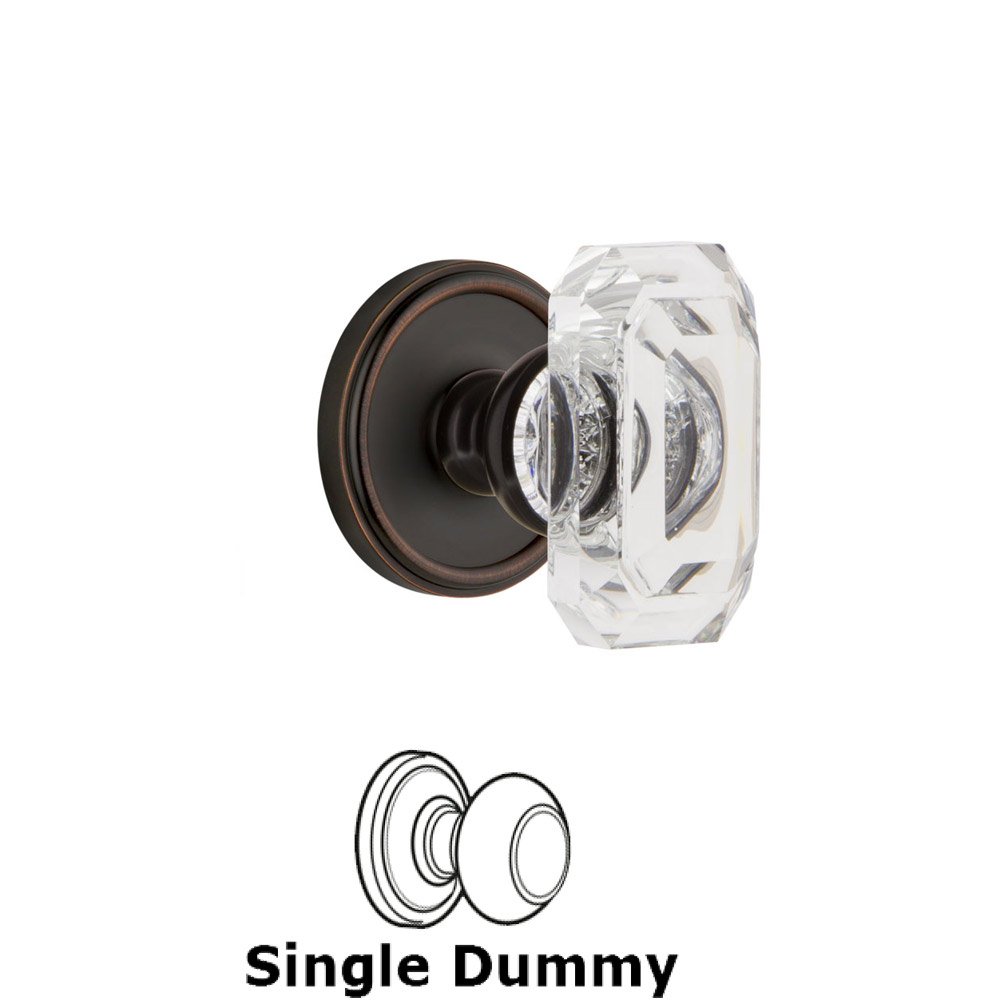 Georgetown - Dummy Knob with Baguette Clear Crystal Knob in Timeless Bronze