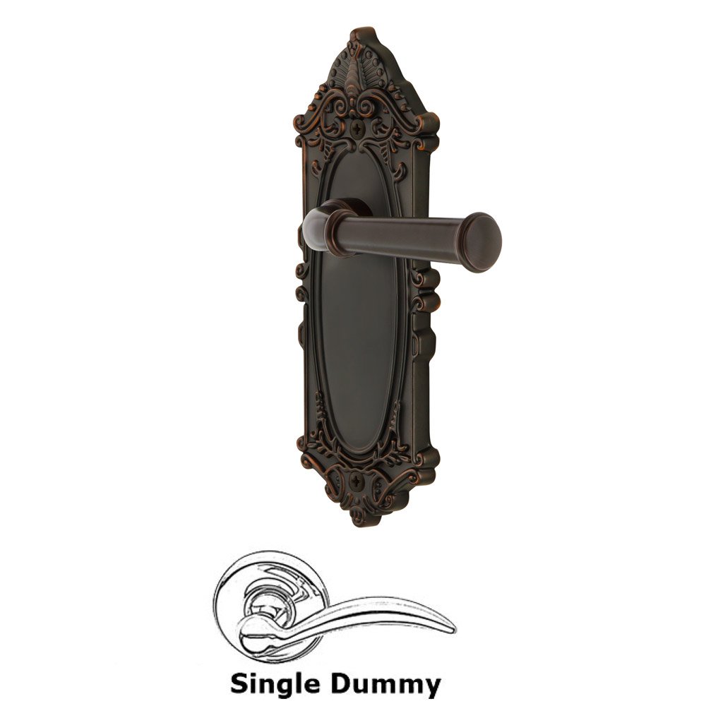Grandeur Grande Victorian Plate Dummy with Georgetown Lever in Timeless Bronze