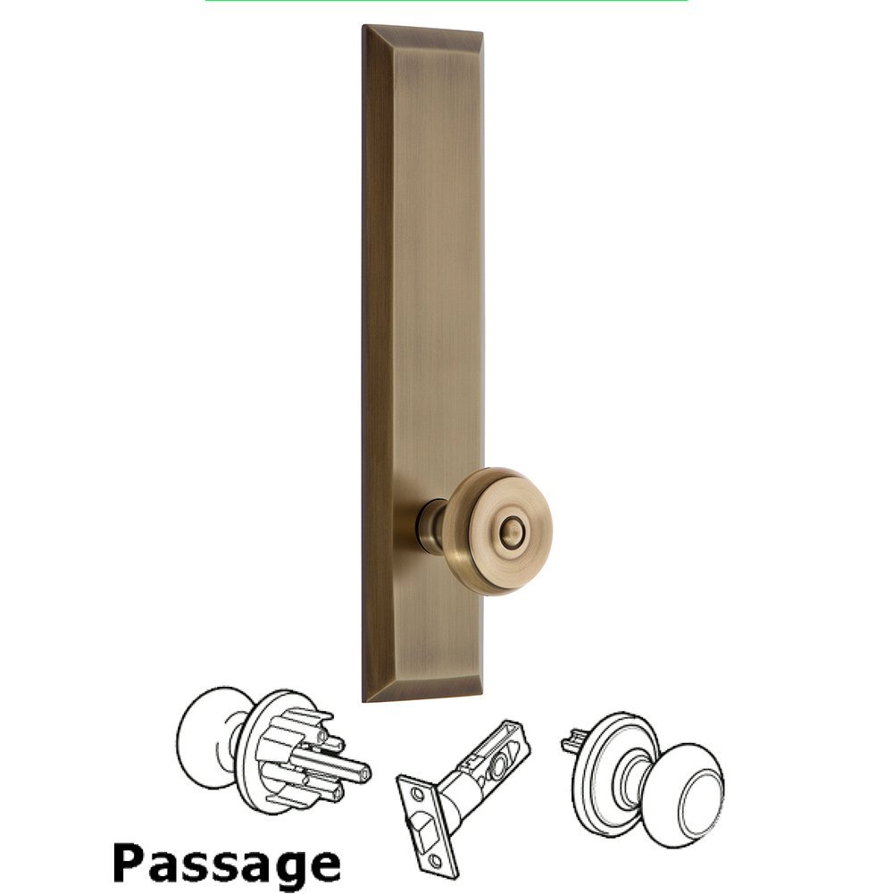 Passage Fifth Avenue Tall with Bouton Knob in Vintage Brass